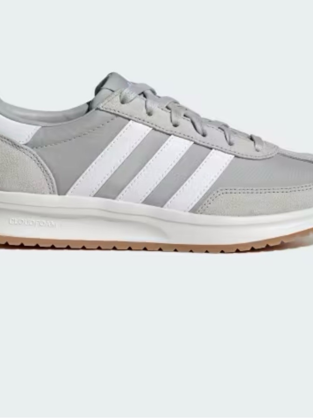 adidas womens Gray and White Low-Top Sneaker